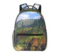 ZYJHYY Kauai Hawaii Seashore Print Casual Gym Bag Wear-Resistant Work Bag Hiking Backpack With Padded Back For Travel Camping