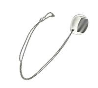 ZYKEJJDDAK Halskette mit Haarkamm-Anhänger für langes Haar und Pony, elegante Pulloverkette, trendiger Schmuck für Frauen, Party, 5cm*4.2cm, Metall, Kein Edelstein