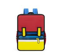 ZYKEJJDDAK Jungen und Mädchen 3D Cartoon Rucksack Anime Styles Schultasche Kindergartenrucksack für Schule und Outdoor Abenteuer Kindergarten Rucksack, rot, Mass Beauty