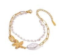 ZYKEJJDDAK Verstellbarer Seestern-Muschel-Anhänger, Edelstahl, Acrylperlen, Akzent-Anhänger, Handgelenkkette, Schmuck, minimalistischer Sternmuschel-Anhänger, Eine Größe, Wie beschrieben