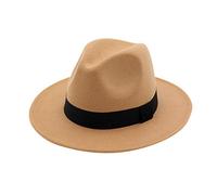 Zylione Fedora-Hut für Herren und Damen, Baumwollfilz, Fedora-Hut, großes Kostüm, Zubehör für Herren, Panama-Kappe, knautschbar, für Reisen, A-Kaki, Einheitsgröße