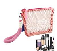 Zyntora Make-up-Tasche - Reise-Kulturbeutel, ästhetische, transparente Netztasche für Wochenende, Schwimmen, Wohnheim, Camping, Flitterwochen, Spa, Zug, Strandurlaub, B, Refer to description, Unisex