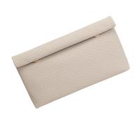 ZYOUQI Elegante PU-Handtasche mit Schnellzugriff-Design und geräumiger Aufbewahrung, Kulturbeutel, Abendtasche, Aufbewahrungstasche für Damen, weiß, 19*3*17cm
