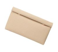 ZYOUQI Elegante PU-Handtasche mit Schnellzugriff-Design und geräumiger Aufbewahrung, Kulturbeutel, Abendtasche, Aufbewahrungstasche für Damen, beige, 19*3*17cm