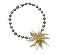 ZYOUQI Stilvolle Halskette mit Blumenanhänger, vielseitiges Legierungsdesign, bequemes Tragen für Profis, Studenten und Partys, vielseitige modische Halskette für Damen