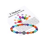 Zysta 7 Chakra Armband Lebensbaum Edelstein Obsidian Perlenarmband Echte Steine Yoga Armband Healing Reiki Energietherapie Glückbringen Armbänder Damen Mädchen