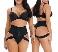 ZYUN Po Push Up Unterhose, Nahtlose Unterwäsche Damen, Unique Fiber Restoration Shaper, Miederhose Damen Bauchweg Stark Formend, Black-5XL