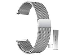 ZZDH Uhrenarmband Edelstahl Mesh Uhrenarmband Metall Magnetverschluss Armband Smartwatch Ersatzband Schnellverschluss Watch Strap Band Für Damen Herren 14mm 16mm 18mm 20mm 22mm 24mm 23mm für Männer Fr