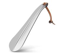 ZZTWER 18/30 cm Edelstahl-Schuhlöffel mit Aufhängeloch, verdickter Schuhhelfer aus Metall for den Hauseingang und Reisen