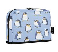 ZZXXB Federmäppchen mit Cartoon-Pinguin-Motiv, Stand-up-Federmäppchen mit Reißverschluss, für Jungen, Mädchen, Studenten