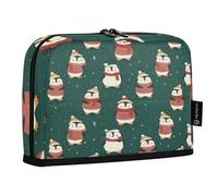 ZZXXB Federmäppchen mit Weihnachts-Pinguin-Druck, Stand-up-Federmäppchen mit Reißverschluss, für Jungen, Mädchen, Studenten