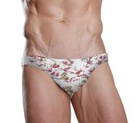 ZZXXB Herren-Badehose, schnell trocknend, mit Kordelzug, Größe S-3XL, Pflaumenblüten und Tiger, weiß, M
