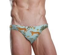 ZZXXB Tiger Fruit Herren-Schwimmunterwäsche, Slip, schnelltrocknend, Badeanzug, Bademode mit Kordelzug, S-3XL, blau, 3XL