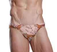 ZZXXB Tiger Herren-Badehose, schnell trocknend, Badeanzug, Bademode, mit Kordelzug, Größe S-3XL, rose, XL