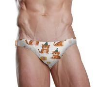 ZZXXB Tiger Herren-Badehose, schnelltrocknend, Badeanzug, Bademode, mit Kordelzug, Größe S-3XL, weiß, S