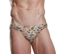 ZZXXB Tiger Pine Branch Herren-Schwimmunterwäsche, Slip, schnelltrocknend, Badeanzug, Bademode mit Kordelzug, S-3XL, beige, XL